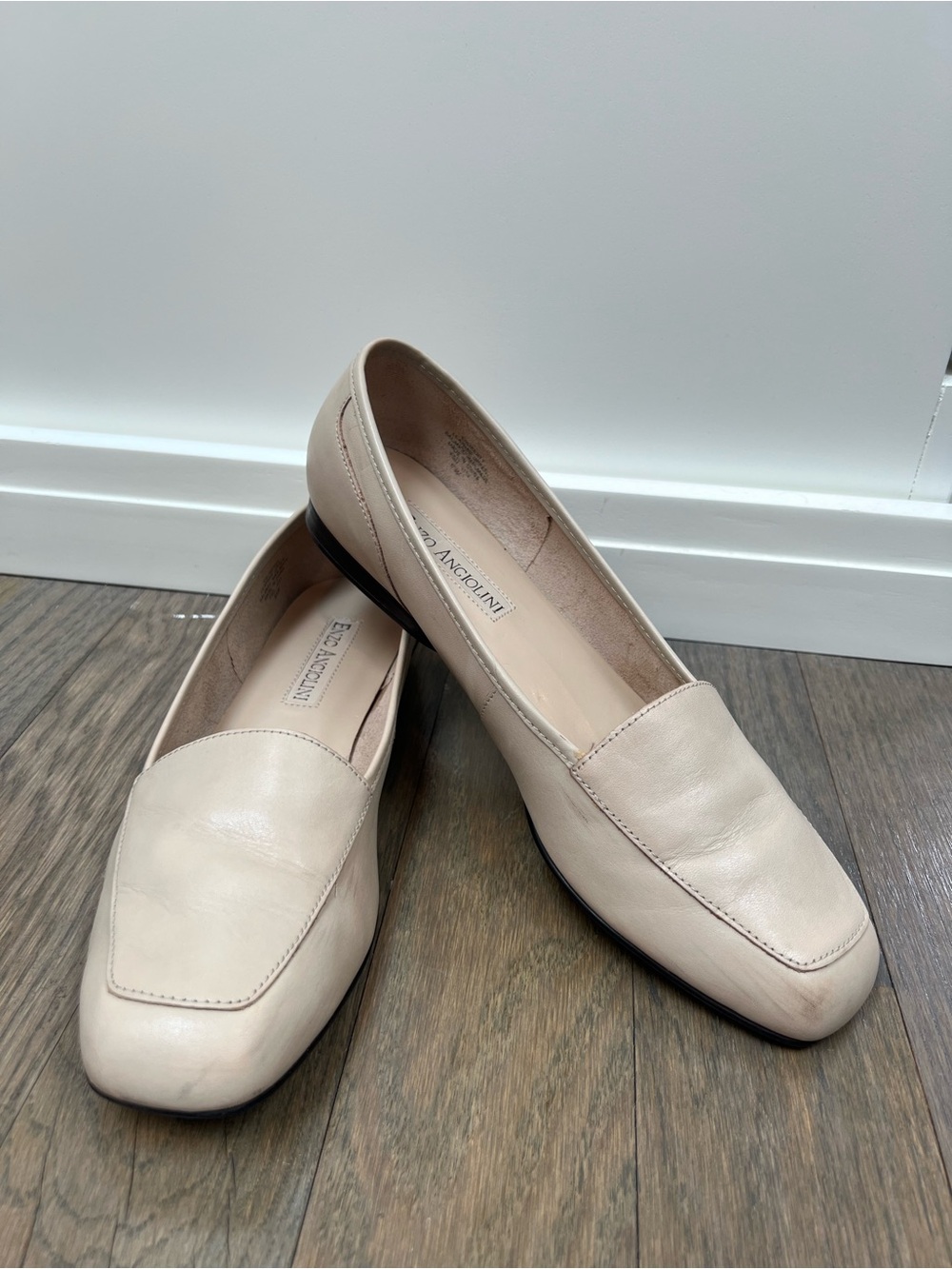 Enzo Angiolini Womens Size 8.5 Liberty Beige Loafers Flats Slip On Shoes